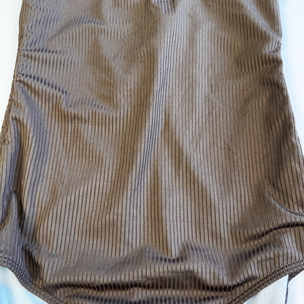 Aleumdr Women's Ribbed One Piece Tummy Control Swimsuit Cheeky Tie Side Size Sm - Picture 8 of 11